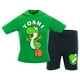 thumbnail image 4 of Nintendo Conjunto de Camiseta con Capucha y Pantalones Cortos de Manga Corta con Disfraz Ligero de Super Mario (Yoshi, Tallas 4-16), 4 of 4