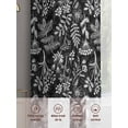 thumbnail image 6 of Dandelion Sheer Curtains 45 Inch Length 2 Panels Set Window Treatments, Modern Minimalist Abstract Flowers Black Rod Pocket Semi Curtains for Living Room/Bedroom/Kitchen Décor, 104"W x 45"L, 6 of 7