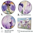 thumbnail image 3 of Designart "Beachside Beauty: Purple Irises" Irises Floater Framed Canvas Prints, 3 of 5