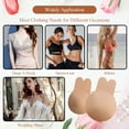 thumbnail image 7 of 2 Pairs Breast Lift Sticky Bra,Silicone Nipple Covers with Lift Strapless Backless Bra for Women A-E Cup(2 Size), 7 of 7