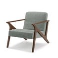 thumbnail image 3 of Glenwillow Home 30" Wide Grove MCM Wood Frame Upholstered Accent Chair In Grey, 3 of 7