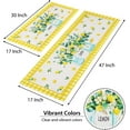 thumbnail image 2 of Lemon Kitchen Rugs and Mats Non Skid Washable, Yellow Lemon Kitchen Sink Mat Rug Floor Mat, Lemon Kitchen Decor and Accessories Home Decor, Kitchen Mat Set of 2 (Lemon, Yellow, 2 of 6