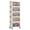 White/Transparent Black, variant on 5-Pack 97QT Foldable Stackable Storage Bins with Wheels & Flip-Down Doors - Large Capacity Collapsible Plastic Containers for Home, RV, Garage, Closet