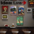 thumbnail image 4 of Placa Metal Vintage Pintura Hierro Rectangular Mar Arte Pared Bar para El 30x40cm, 4 of 9