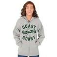 thumbnail image 4 of Bigfoot Coast to Coast Hide and Seek Unisex Fleece Graphic Zip Up Hoodie Brisco Brands 2X, 4 of 5
