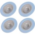 thumbnail image 1 of 4 PCS Silicone Kitchen Sink Strainer,Diameter Approx.4.5" Anti Clog Flexible Sink Strainer Filter Drain Plug Kitchen Accessory (Blue), 1 of 5