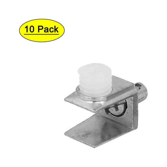 Unique Bargains 4mm-8mm Thick Adjustable Rectangle Glass Shelf Clamp Clip Support Bracket 10pcs