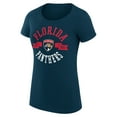 thumbnail image 2 of Women's G-III 4Her by Carl Banks Navy Florida Panthers Super-Slim Fit Lightweight City Graphic Sport Crewneck T-Shirt, 2 of 3