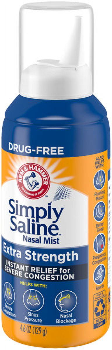 6 Pk Simply Saline Nasal Mist Extra Strength for Severe Congestion 1.5oz Each