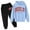 1#Light Blue, variant on Kiijoy Toddler Boys Outfits Letter Print Hoodie Sweatpants Sweatsuit, Sizes 3-4T