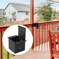thumbnail image 4 of 4 Pcs Supports de Pergola 4x4 Po (Réel 3.6X3.6 Po), Supports de Poteaux de Rafter, Kit de Pergola, Supports de Gazebo Support Mural, 4 Pcs Supports de Pergola, Noir, 4 of 6