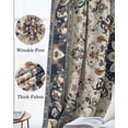 thumbnail image 3 of Boho Navy Blue Brown Blackout Curtains for Bedroom Living Room Darkening Curtains 84 Inch Length 2 Panels Set Southwestern Retro Geometric Window Curtain Window Treatment Grommet Drapes 42"x84", 3 of 9