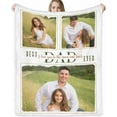thumbnail image 3 of Custom Blanket with Photos Text, Personalized Picture Blankets, 10 Photos Collage, Customized Merry Christmas Throw Blanket for Family, Dad, Mom, Kids, Gifts for Birthday Christmas, 5 Sizes, 3 of 6