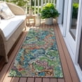 thumbnail image 6 of Addison Rugs Chantille Indoor/Outdoor Transitional Abstract Blue Washable Runner Rug, 2'3" x 7'6", 6 of 6