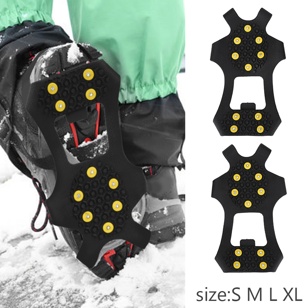 Footwear Snow Traction,Outdoor Snow Antiskid Spikes Grips Mountain Climbing Footwear Ice Traction Cleats - image 3 of 7