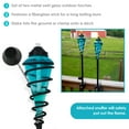Sunnydaze Outdoor Adjustable Height Glass and Metal Swirl Patio and Lawn Torch Set - Blue - 2pk - image 4 of 11