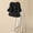 Black, variant on Womens Cotton Gauze Loungewear Sets Casual 2 Piece Sleepwear Button Down Shirt and Wide Leg Pants Outfits Beige L