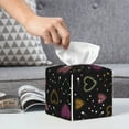 thumbnail image 6 of Logiee Tissue Box Cover 5X5X5'' PU Leather Tissue Holder Square Tissue Cube Box Organizer for Bathroom Vanity Countertop,Car,Night Stands,Office,Home,Kitchen (Heart and Stars), 6 of 8
