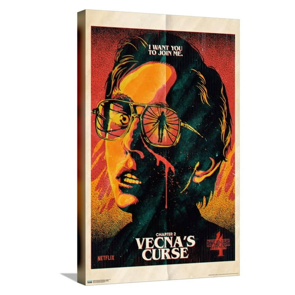 Netflix Stranger Things: Season 4 - Vecna's Curse Canvas Wall Poster, 14.725" x 22.375"