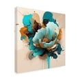 thumbnail image 3 of Canvas Wall Art - Ray Heere 'Oil Painting Expressive Flowers Blue 10' Wall Art for Living Room, Bedroom, or Office Décor by Trademark Fine Art - 35 x 35 Inches, 3 of 4