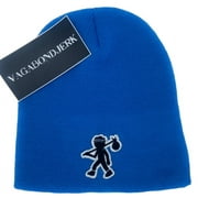 Blue Vagabond Jerk LogoMan Knit Beanie Hat