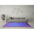 thumbnail image 3 of Ahgly Company Indoor Square Oriental Purple Industrial Area Rugs, 7' Square, 3 of 4
