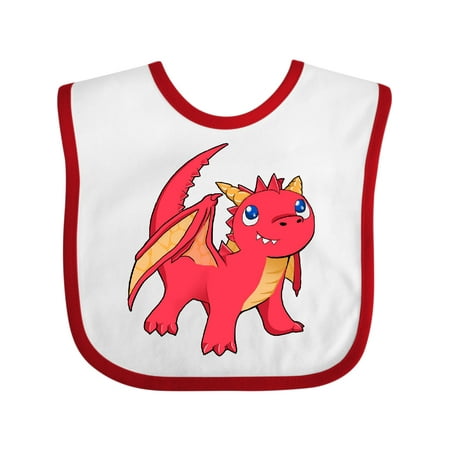

Inktastic Cute Baby Red Dragon Gift Baby Boy or Baby Girl Bib