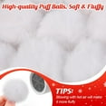 thumbnail image 4 of Dalrosia 30PCS Christmas Acrylic Pom Poms Large White Pompoms Christmas Holiday Costume Pom Balls Fluffy Pompom Balls Fuzzy White Pom Poms Balls for DIY Crafts Supplies Party Decorations, 4 of 8