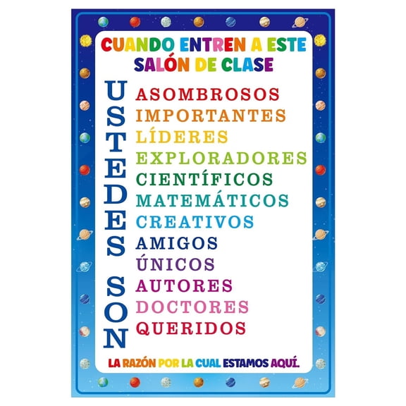 Spanish Classroom Posters Spanish Poster for Classroom Decorations Motivational Español Spanish Classroom Rules Poster for Kindergarten Elementary High School Back to School Supplies