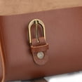 thumbnail image 4 of serony Front Bag Smooth Surface Workmanship Mounted Pouch Upgraded Fittings Container Scooter Accessories Handlebar Pack Storage Bags Brown, 4 of 5