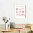 thumbnail image 2 of Pink Coquette Bow Wall Art Decor Posters Wall Decor Room Decor, Pink Bow Bedroom Decor, Bow Wall Art, Coquette Aesthetic Gifts for Women Teens Teen Girls, Inspirational Bible Verses Decor, 2 of 5