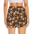 thumbnail image 2 of Lsque Skulls Printed Women's Running Shorts with Liner Pockets,Elastic Quick Dry Workout Athletic Gym Yoga Shorts,Womens High Waist Shorts-Small, 2 of 9