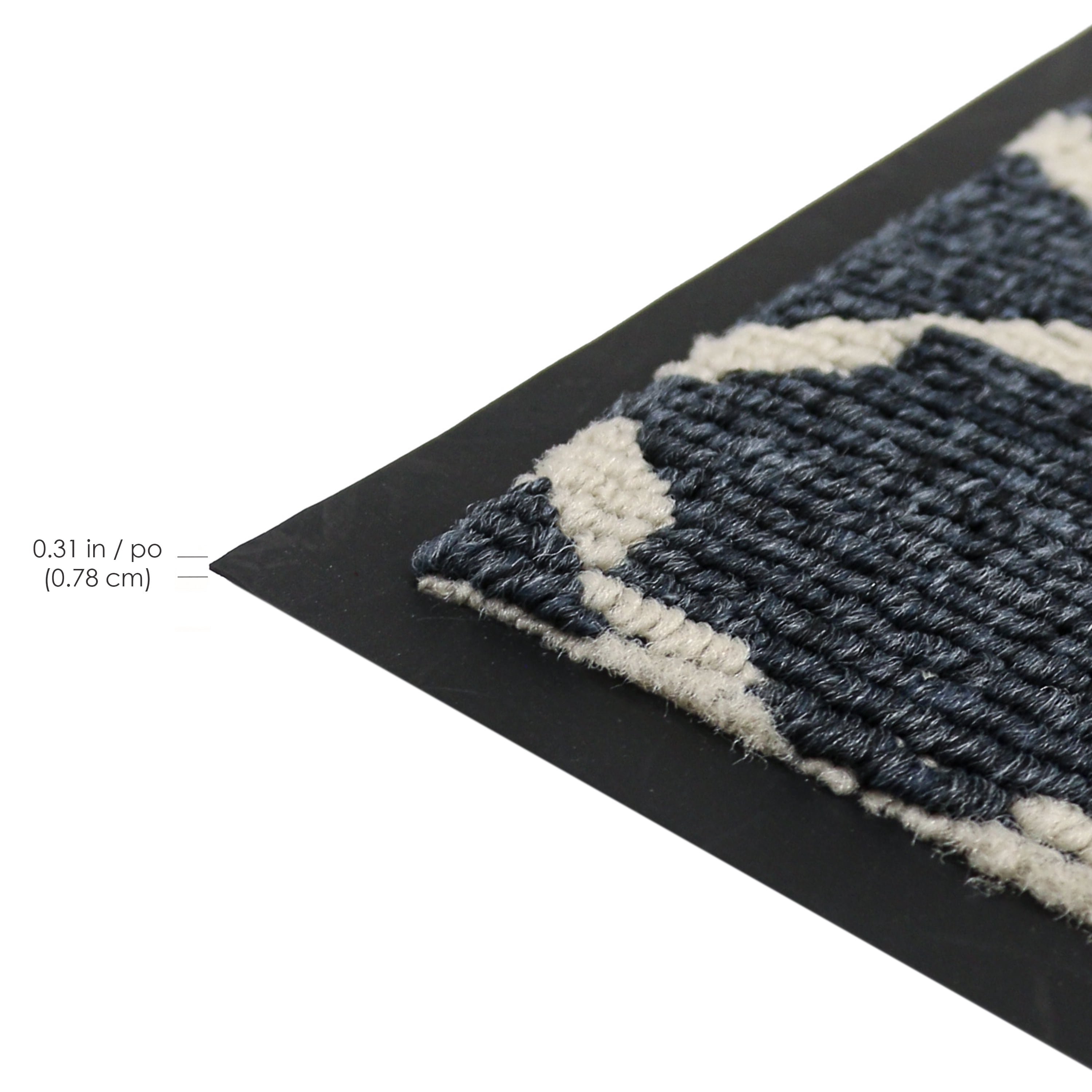 Paillasson Mainstays Malin Discovery denim, surface gratte-pieds touffetée, 2 pi x 3 pi