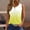 Yellow, variant on Giftesty Tank Tops for Women 2024 Summer Gradient Color Button Round Neck Sports for Outer Wear Slim Short Top Round Neck