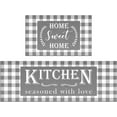 thumbnail image 1 of Grey Buffalo Plaid Kitchen Mat Set of 2 Non Slip Thick Kitchen Rugs and Mats for Floor Comfort Standing Mats for Kitchen, Sink, Office, Laundry, 17"x47"+17"x28", 1 of 6
