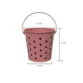 thumbnail image 2 of Charmed Mini Colorful Polka Dots Tin Pails Bucket with Handles for The Beach, Party Favors, Easter, Candy, or Garden; 4.75"x4.5" Light Pink with Black Dots Pack of 3, 2 of 5