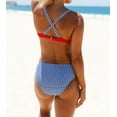 thumbnail image 3 of Ensemble de Bikini Rehausseur à Bonnets Rembourrés Rouges Aguichant pour Femmes, 3 of 10