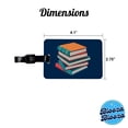 thumbnail image 3 of Stack of Books Reading Faux Leather Travel Luggage Tag, 3 of 7