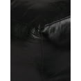 thumbnail image 3 of BBH Homes Black Round Leather Pouf Ottoman Handmade Recycled Cotton Fill BBBACPF0012, 3 of 5
