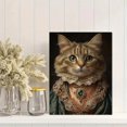 thumbnail image 2 of Qisvanset 12x16 Inch With Frame 2D Flat Wall Art Victorian Cat Portrait Vintage Classic Home Wall Decor, 2 of 8