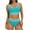 02 Mint Green, variant on Awdenio Tankini Swimsuits for Women Tummy Control High Waisted Bikini Sets Tummy Control Swimsuits Color Block Two Piece Drawstring Bathing Suit