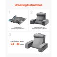 thumbnail image 2 of Coussin de lecture KFFKFF, coussin de soutien du dos avec accoudoirs et 3 poches, grand coussin de lit avec appui-tête amovible et éponge 25D, poignée pour un transport facile, 2 of 9
