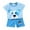 Blue, variant on WRKEKC Summer Outfits for Girls, Casual Sets for Little Girls, Toddler Kids Baby Boys Girls Trendy Cute Short Sleeve Puppy Print Casual Suit