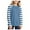 Blue, variant on Ulanda Girls Striped Thumb Hole Long Sleeve Shirts Kids Crewneck Tunic Tops Curved Hem Tees 5-14 Years (Yellow, 18-24 Months)