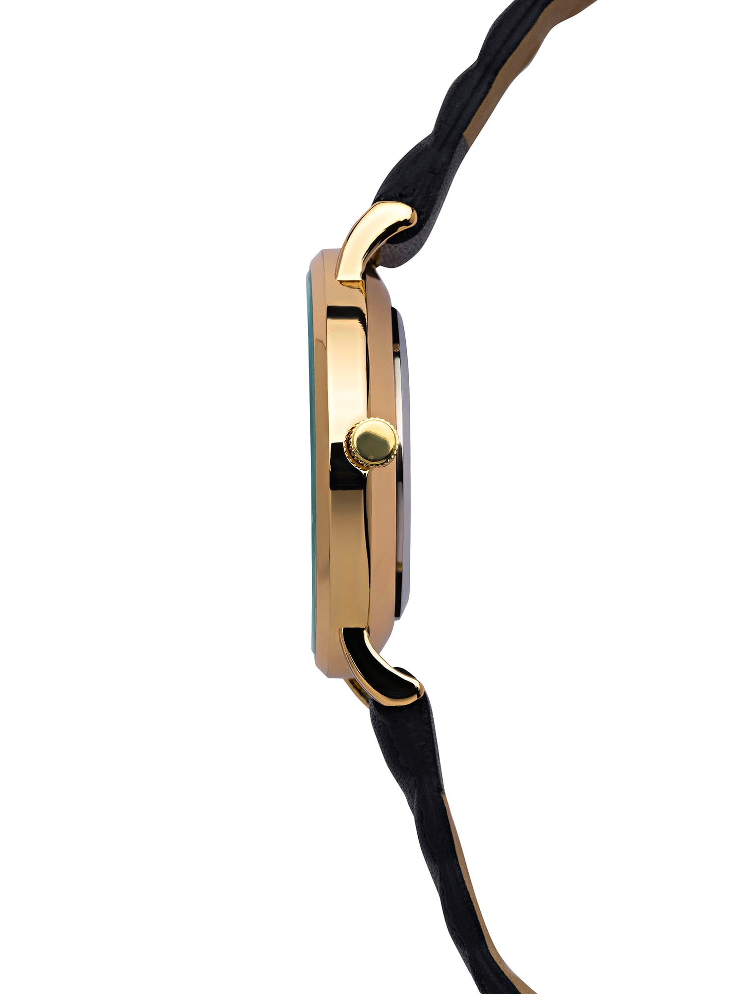 Time and Tru Womens Gold Tone Round Watch with Faux Mother o