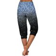 thumbnail image 6 of SHTXOZHI Capri Pants for Women Summer Beach Casual Cropped Pants Elastic Waisted Print Trousers, 6 of 6