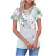 thumbnail image 1 of Tops de Manga Corta con Cuello en V para las Mujeres Blusa de Botón de Verano de Moda Casual de Ajuste Regular, 1 of 5