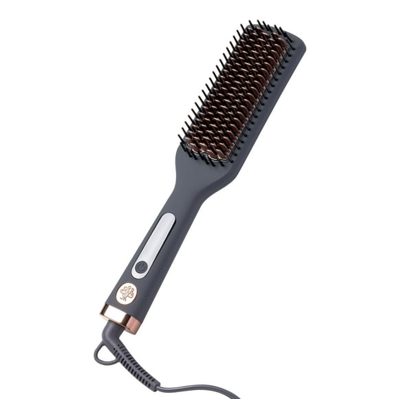 Hairitage Brosse Lissante Chauffante en Céramique pour Lisser, Démêler + Éboucher - Lisse les Mouches + Anti-Frisottis - Tourma Céramique