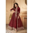 thumbnail image 2 of Indian Salwar Kameez Dress Bollywood Designer Pakistani Slit Anarkali Gown Suits ( Red, L - 42 ), 2 of 5