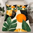 thumbnail image 2 of jejeloiu Vintage Geometric Circle Twin Sheet Sets,Tropical Monstera Leaf Twin Fitted Sheet,Retro Aesthetic Artwork Flat Sheet For Girls Kids,Microfiber Bedroom Decor,3 Pieces, 2 of 7